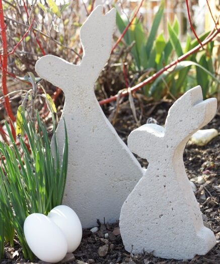 Easter concrete bunny